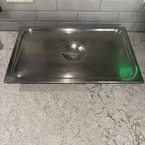 Vollrath Stainless Steel Steam Table Food Serving Pan Tray With Lid 21X13 In